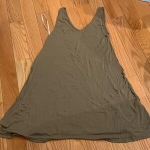 Olive Green Sleeveless Women's Dress